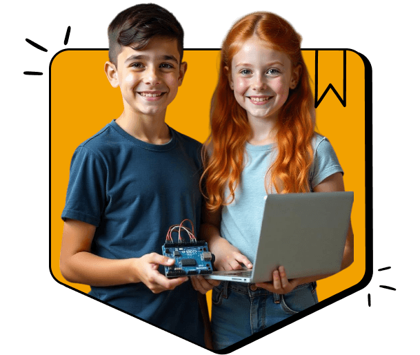 Students learning coding